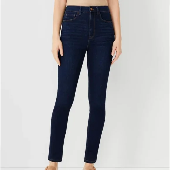 NWT Ann Taylor Highest Rise Skinny Jean Indigo Size 4 - Picture 1 of 6